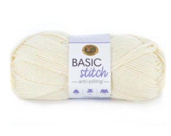 Lion Brand Basic Stitch Anti-Pilling Yarn (Ecru/Eggshell) ~ 4 medium worsted weight 100% acrylic machine washable