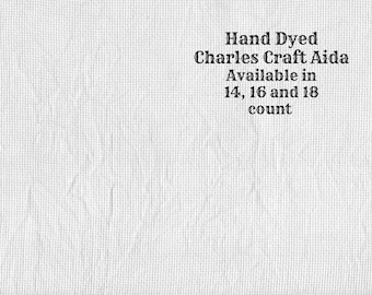 Silvery Star Aida (CC-DDA-30) ~ Hand Dyed DMC/Charles Craft Cross Stitch Fabric from Vintage NeedleArts