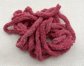 Raspberry Smash Petite Chenille Trim (PC-107) by Vintage NeedleArts ~ hand dyed 2 continuous yards