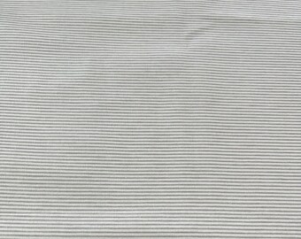 PER YARD ~ Sage and White Stripes Flannel Fabric ~ 100% cotton pin stripes green