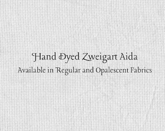Timeless Gray Aida (Z-DDA-1) Hand Dyed Zweigart Cross Stitch Fabric