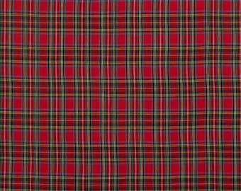Red Royal Stewart Tartan Plaid Fabric ~ 100% cotton for sewing and quilting