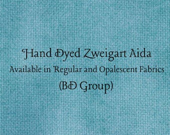 Peacock Aida (Z-BDA-9) Hand Dyed Zweigart Cross Stitch Fabric