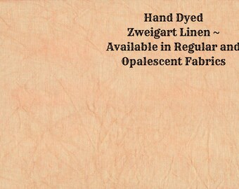 Peach Melba Linen (LN-76) ~ Hand Dyed Zweigart Cross Stitch Fabric from Vintage NeedleArts - available in regular and opalescent linen