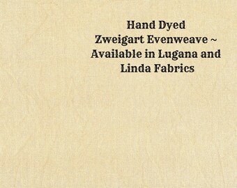 Gingersnap Evenweave (LG/LND-2) Hand Dyed Zweigart Cross Stitch Fabric from Vintage NeedleArts ~ available in Lugana and Linda fabrics