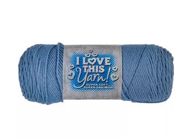 I Love This Yarn! (Stonewash) ~ super soft machine washable 100% acrylic