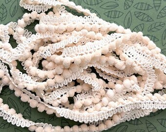 Magnolia Mini Pom Pom Trim (MPP-33) by Vintage NeedleArts ~ hand-dyed 2 continuous yards