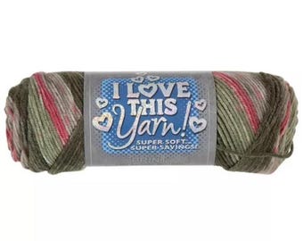 I Love This Yarn Print (Japan Fields) ~ super soft machine washable 100% acrylic