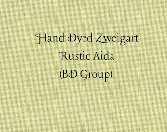 Jiminy Cricket Rustic Aida (OR-BDA-84) ~ Hand Dyed Zweigart Oatmeal Rustico Cross Stitch Fabric