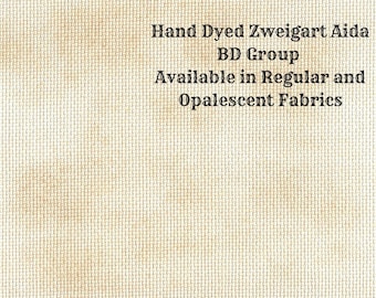 Caramel Creme Aida (Z-BDA-61) Hand Dyed Zweigart Cross Stitch Fabric