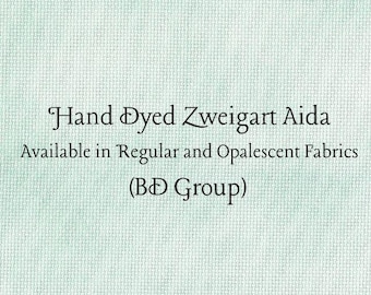 Aqua Frost Aida (Z-BDA-34) Hand Dyed Zweigart Cross Stitch Fabric