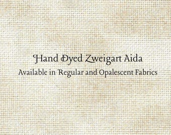 Cafe au Lait Aida (Z-BDA-22) Hand Dyed Zweigart Cross Stitch Fabric