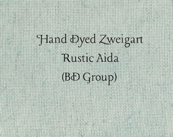 Mermaid's Tail Rustic Aida (OR-BDA-87) ~ Hand Dyed Zweigart Oatmeal Rustico Cross Stitch Fabric