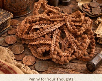 Penny for Your Thoughts Hand Dyed Mini Pom Pom Trim (MPP-110) ~ 2 continuous yards per package