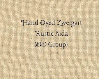 Gingersnap Rustic Aida (OR-DDA-2) ~ Hand Dyed Zweigart Oatmeal Rustico Cross Stitch Fabric