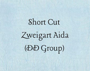 SHORT CUT - Summer Sky (DD) Hand Dyed Zweigart Aida Cross Stitch Fabric
