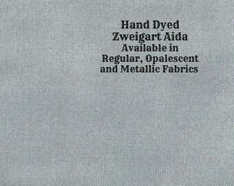 Nantucket Green Aida (Z-BDA-64) Hand Dyed Zweigart Cross Stitch Fabric from Vintage NeedleArts ~ available in regular, opal & metallic Aida