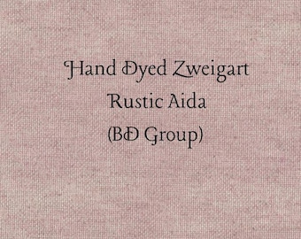 Highland Heather Rustic Aida (OR-BDA-37) ~ Hand Dyed Zweigart Oatmeal Rustico Cross Stitch Fabric