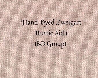 Ballet Slipper Rustic Aida (OR-BDA-8) ~ Hand Dyed Zweigart Oatmeal Rustico Cross Stitch Fabric