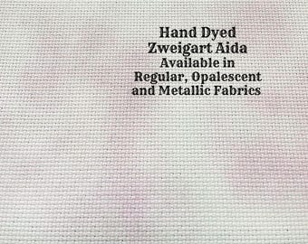 Mermaid's Kiss Aida (Z-BDA-21-6-PT) Hand Dyed Zweigart Cross Stitch Fabric from Vintage NeedleArts ~ available in regular, opal and metallic