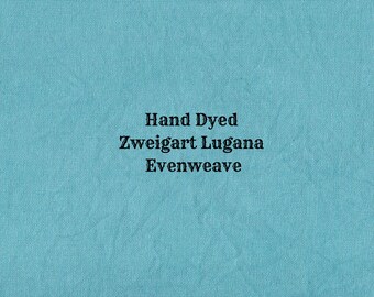 Peacock Lugana Evenweave (LG-9) Hand Dyed Zweigart Cross Stitch Fabric