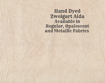Nutmeg Aida (Z-DDA-44) Hand Dyed Zweigart Cross Stitch Fabric from Vintage NeedleArts ~ available in regular, opalescent and metallic Aida