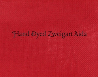 Scarlet Aida (W-DDA-69X) Hand Dyed Wichelt Cross Stitch Fabric