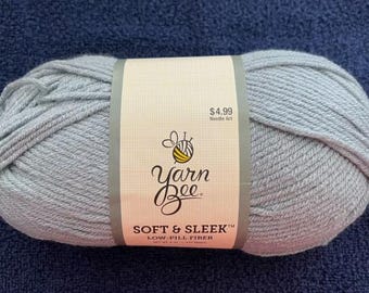 Yarn Bee Soft & Sleek Yarn (Crisp Air) ~ super soft machine washable 100% low pill acrylic