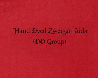 Scarlet Aida (W-DDA-69X) Hand Dyed Wichelt Cross Stitch Fabric