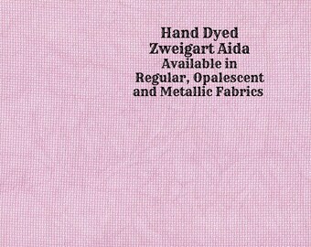 Tea Rose Aida (Z-DDA-65) Hand Dyed Zweigart Cross Stitch Fabric from Vintage NeedleArts ~ available in regular, opalescent and metallic Aida