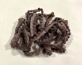 NEW!! Hot Cocoa Mini Pom Pom Trim (MPP-114) by Vintage NeedleArts ~ hand-dyed 2 continuous yards