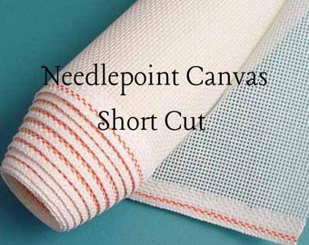 SHORT CUT Zweigart Mono Deluxe Needlepoint Canvas ~ various sizes available mesh 100% cotton red line