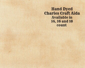 Gingersnap Aida (CC-BDA-2) ~ Hand Dyed DMC/Charles Craft Cross Stitch Fabric from Vintage NeedleArts