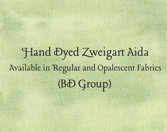 Wild Wasabi Aida (Z-BDA-12-84-PT) Hand Dyed Zweigart Cross Stitch Fabric