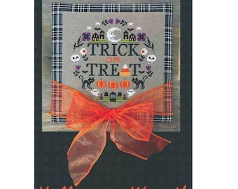 PAPER Cross Sitch Chart - Halloween Wreath by Tiny Modernist