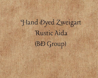 Autumn Harvest Rustic Aida (OR-BDA-100-4-PT) ~ Hand Dyed Zweigart Oatmeal Rustico Cross Stitch Fabric