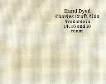 Irish Cream Aida (CC-BDA-19) ~ Hand Dyed DMC/Charles Craft Cross Stitch Fabric from Vintage NeedleArts
