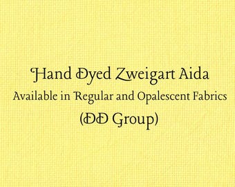 Saffron Aida (Z-DDA-54) Hand Dyed Zweigart Cross Stitch Fabric