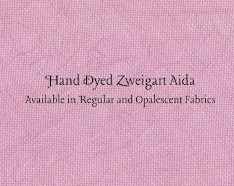 Dark Pink Aida (Z-DDA-95) Hand Dyed Zweigart Cross Stitch Fabric