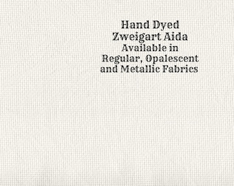 Magnolia Aida (Z-DDA-33) Hand Dyed Zweigart Cross Stitch Fabric from Vintage NeedleArts ~ available in regular, opalescent and metallic Aida