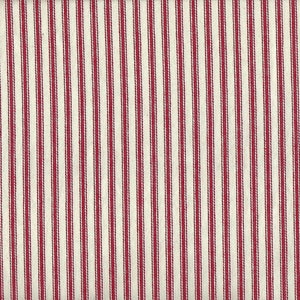 Red/Natural Striped Ticking fabric ~ Rockland/Roc-Lon 100% cotton woven  fabric - 18x22 inches