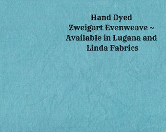 Peacock Evenweave (LG/LND-9) Hand Dyed Zweigart Cross Stitch Fabric from Vintage NeedleArts ~ available in Lugana and Linda fabrics