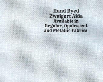 Misty Morning Aida (Z-BDA-70) Hand Dyed Zweigart Cross Stitch Fabric from Vintage NeedleArts ~ available in regular, opalescent and metallic