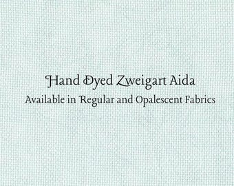 Aqua Frost Aida (Z-DDA-34) Hand Dyed Zweigart Cross Stitch Fabric