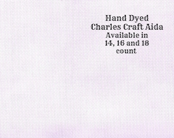 Violet Frost Aida (CC-BDA-28) ~ Hand Dyed DMC/Charles Craft Cross Stitch Fabric from Vintage NeedleArts