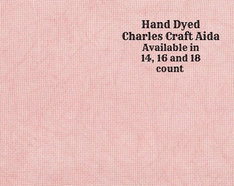 Cactus Flower Aida (CC-DDA-43) ~ Hand Dyed DMC/Charles Craft Cross Stitch Fabric from Vintage NeedleArts