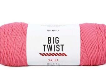 Big Twist Value Yarn (Watermelon) ~ 100% worsted acrylic super soft machine washable super soft