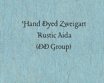 Caribbean Rustic Aida (OR-DDA-16) ~ Hand Dyed Zweigart Oatmeal Rustico Cross Stitch Fabric