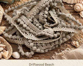 Driftwood Beach Hand Dyed Mini Pom Pom Trim (MPP-32) ~ 2 continuous yards per package