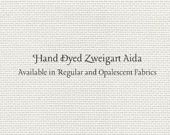 White Chocolate Mocha Aida (Z-BDA-66) Hand Dyed Zweigart Cross Stitch Fabric